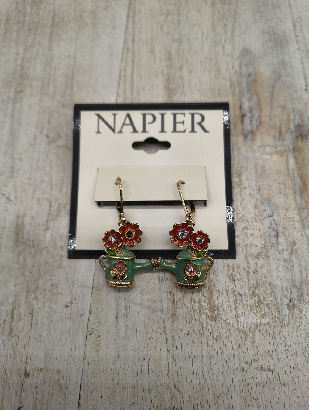 Napier Watering Can With Flowers Earrings